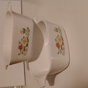 Set of 2 Corning ware wildflower pattern P-43-B 700ml casserole dishes